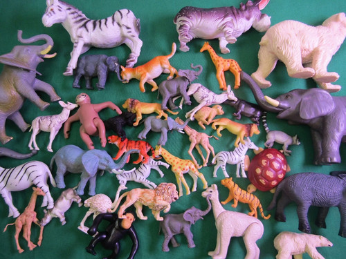 Zoo wild animals - animals, plastic