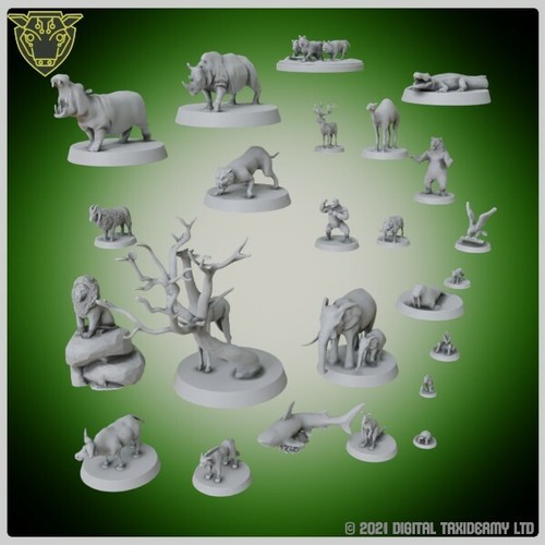 Animal figures 28mm tabletop - figures,