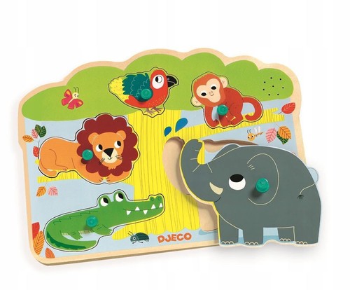 Djeco wooden zoo sound puzzle - djeco,