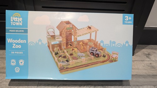 Little town wooden toy zoo - toy,