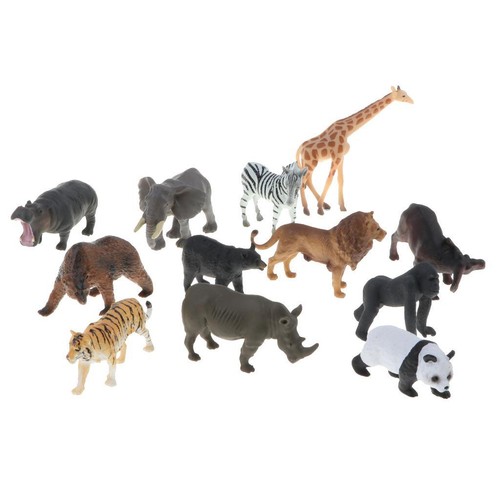Lot 12pcs zoo animal model - lot,