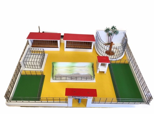 Vintage wooden zoo play - play, set