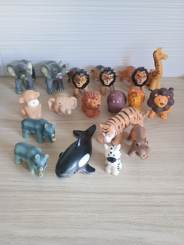 Rubber zoo animals mixed lot - rubber,