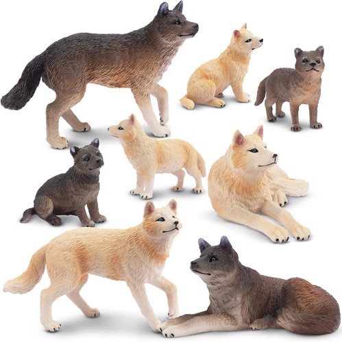Toymany 8pcs wolf figures - toymany,