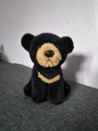 Soft plush black bear - black,