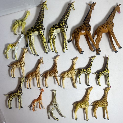 Giraffes herd plastic toy wild - herd,